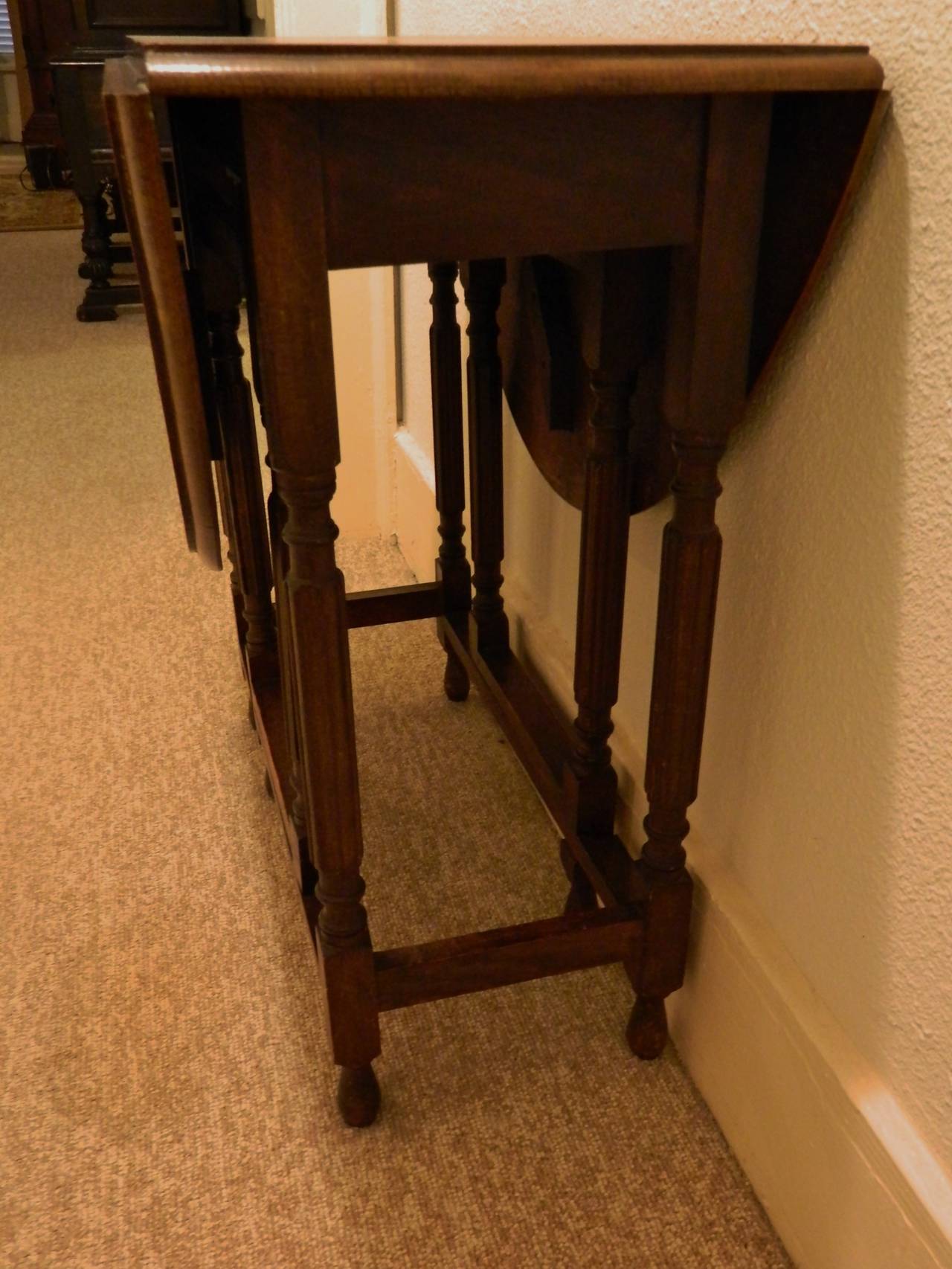 English Oak Gate Leg Table, 19th Century 4