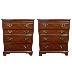Pair of George III Style Mahogany Bachelor's Chests