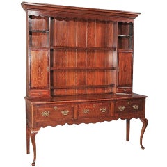 Antique Queen Anne Oak Welsh Dresser