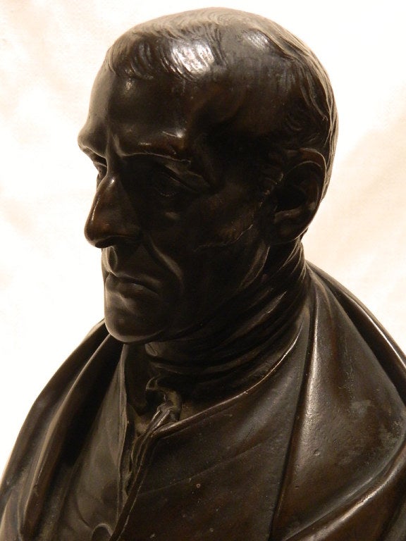 19th Century Bronze Portrait Bust of Arthur Wellesley the Duke of Wellington