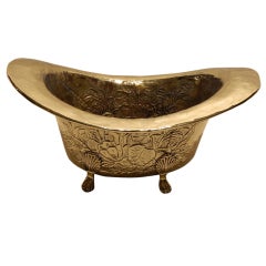 French Brass Jardiniere in the Form of a Hat