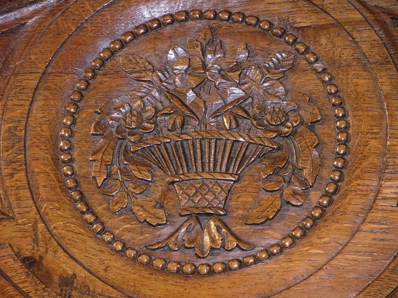 Louis XVI oak buffet a deux corps or Cabinet, 18th Century For Sale 4