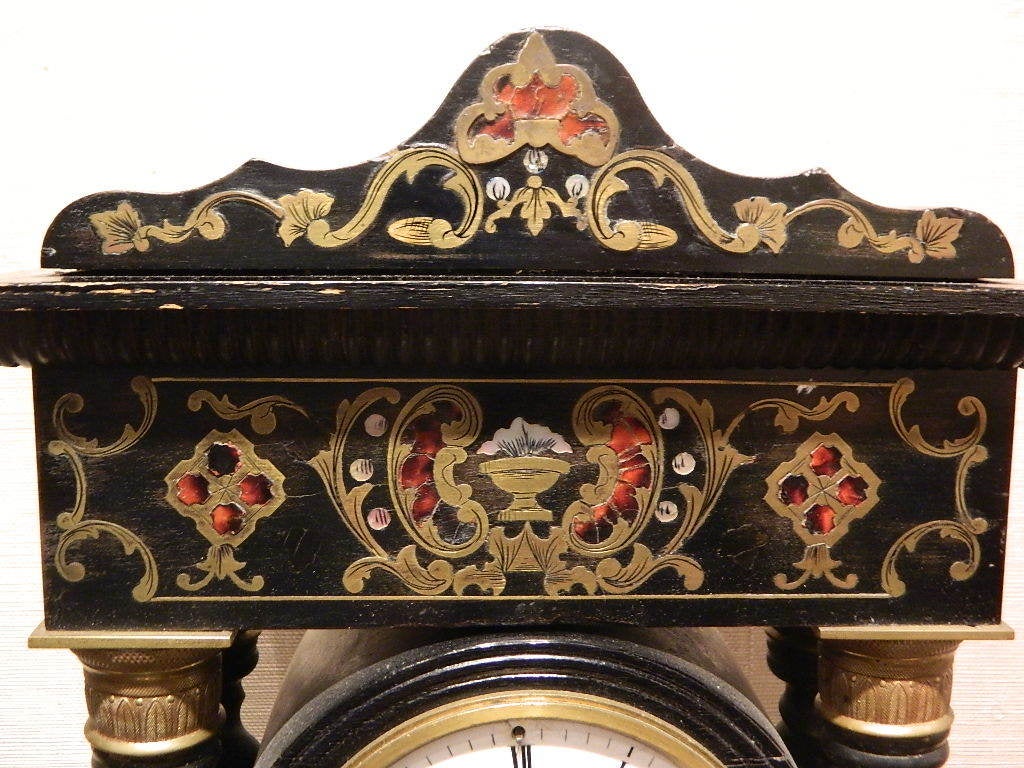 French Boulle Mantel Clock, 19th Century 2