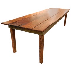 Antique Rustic Southern Georgian Pine French Farm Table