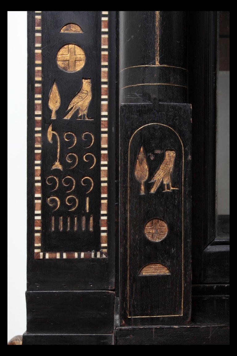 Giltwood Egyptianized Bookcase For Sale