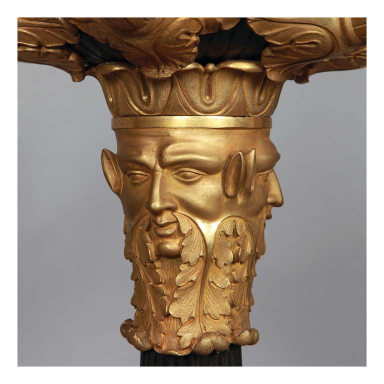 Pair Of Large Candelabra Decorated With Masks