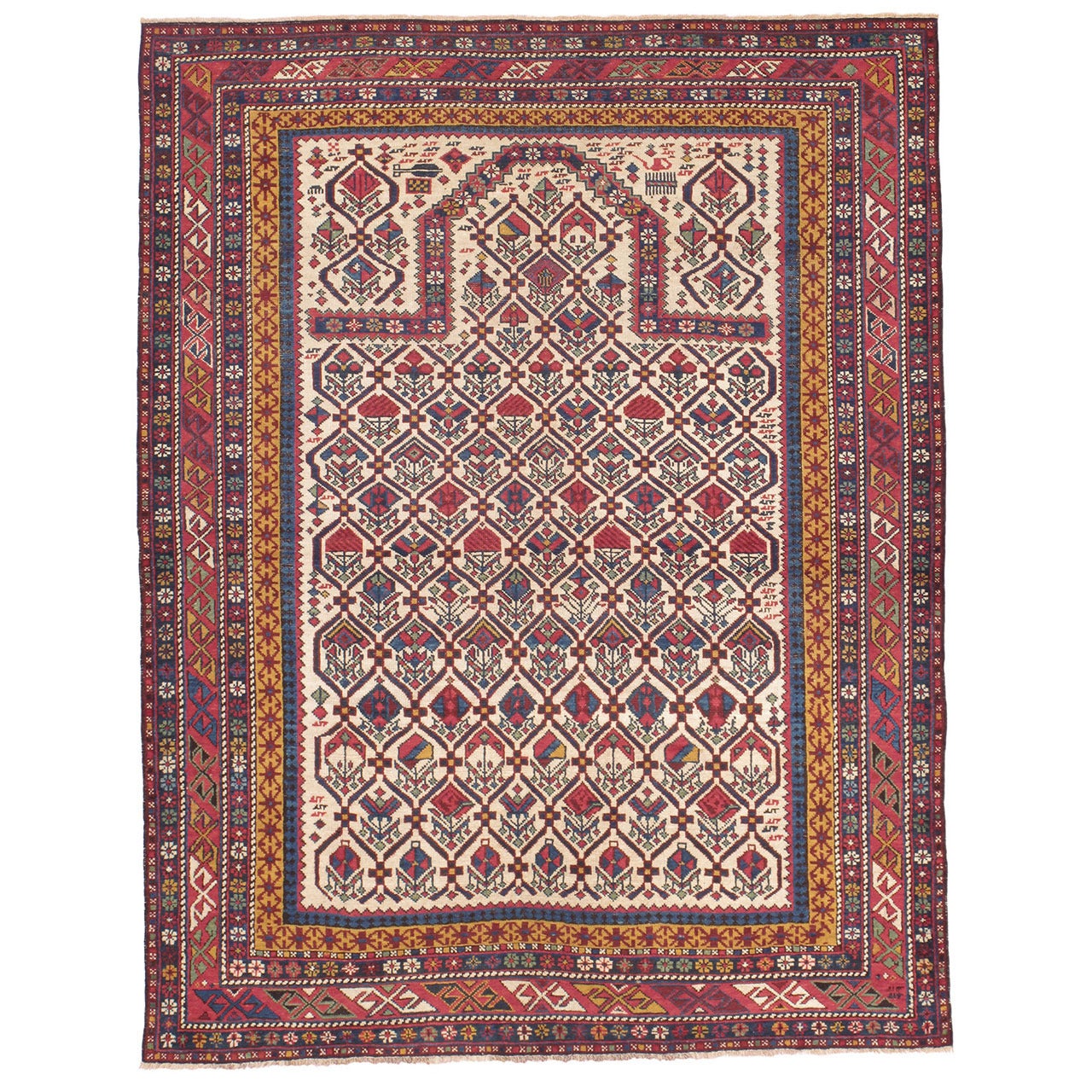 Tapis de prière Shirvan ancien