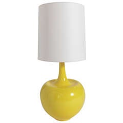 Vibrant Yellow Ceramic Lamp