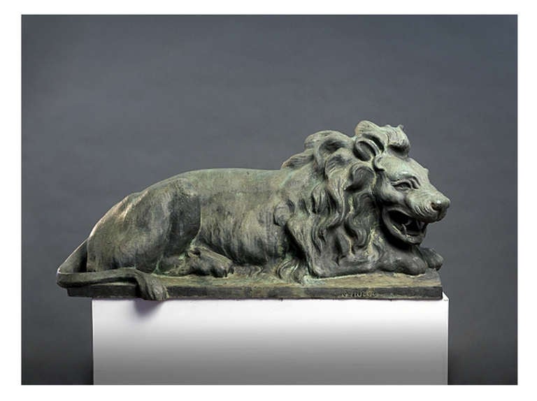 Sylvain Norga was a sculptor of animals and sports figures - mostly in Art Deco style - and of commemorative and religious sculptures. His early work shows marble and wooden statues in taille directe. 

He was a student at the academies of