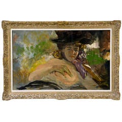 Antique Woman With Hat