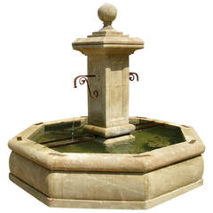 French Louis XIV Style Fountain Handcrafted in Limestone, South of France 9