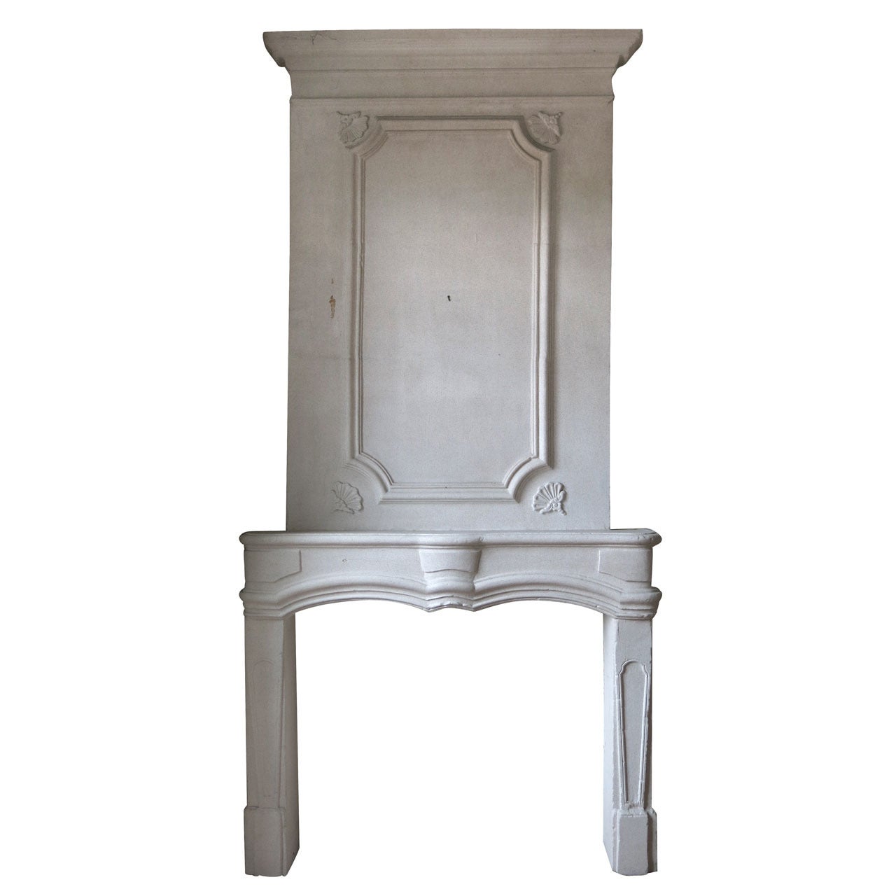 Louis XIV Period 17th Century Bombee Fireplace with Trumeau Original France For Sale