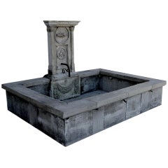 Freemason "The Fraternity" Antique Wall Fountain in Limestone, France 2