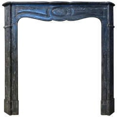 French Louis XV style blue "Turquin" marble fireplace Paris France. 19thC.'.