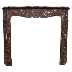 French Louis XV Style Marble Fireplace From Paris, 19th Century, France