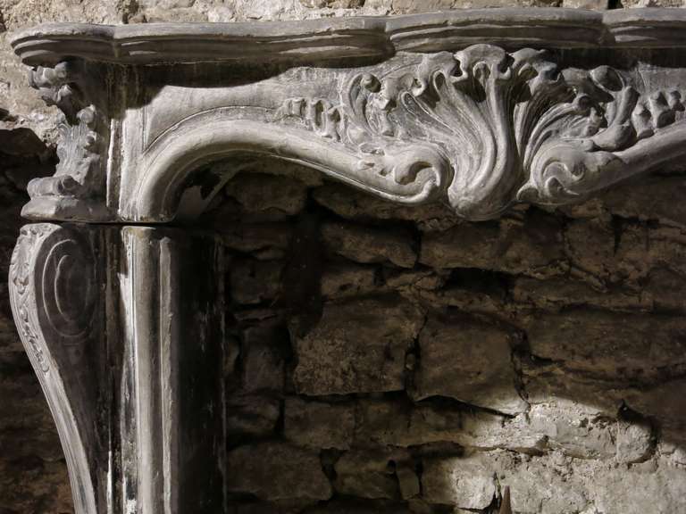 white french regency fireplace