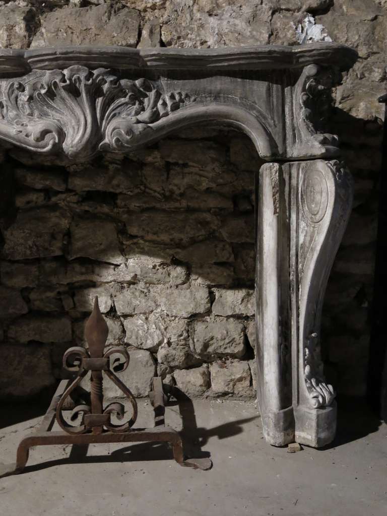 Cast French Regency Style Fireplace from Paris, France, 20th Century For Sale
