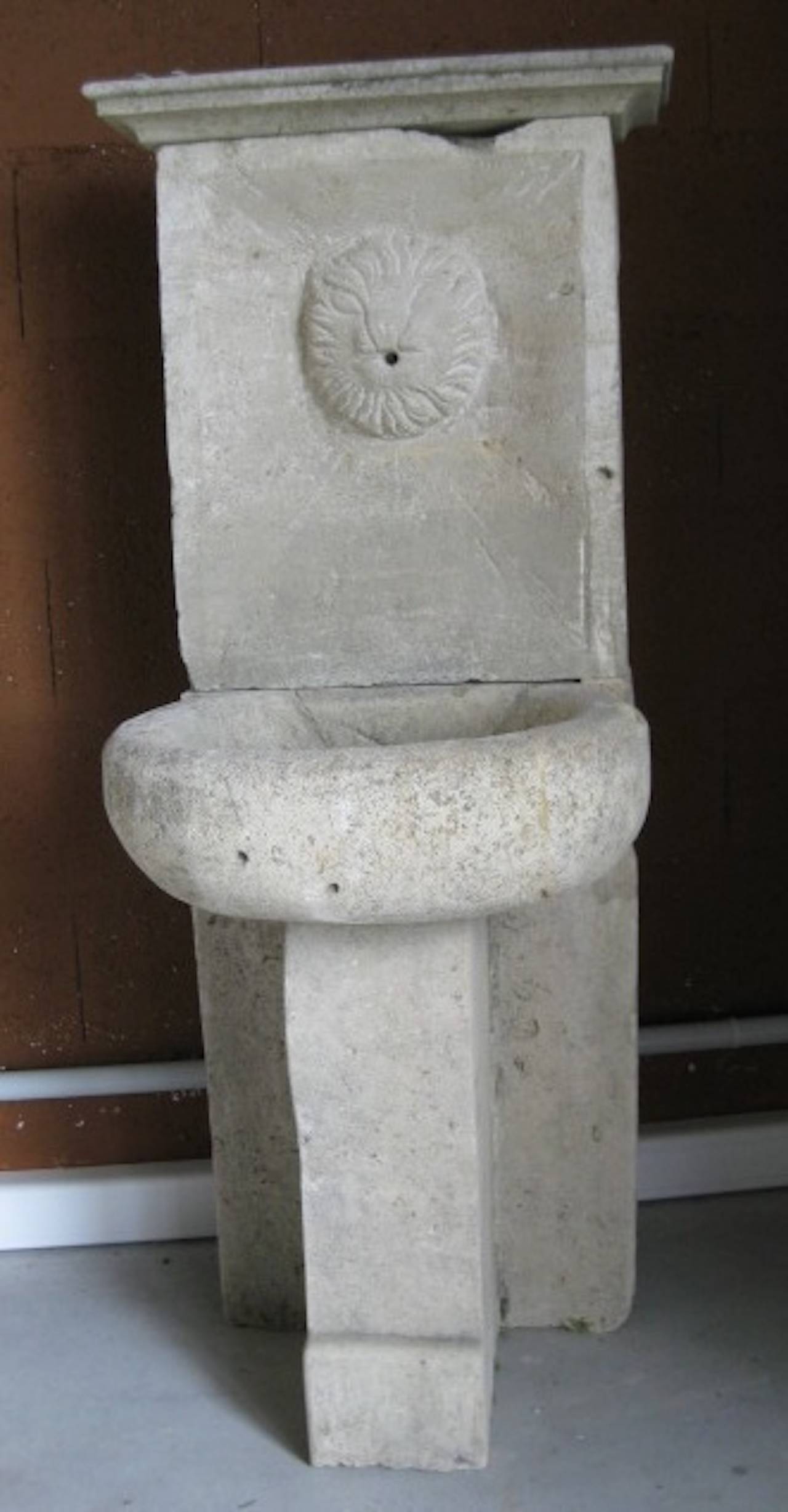 French Antique Limestone Fountain 