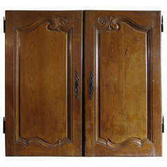 French Louis XV Period Cabinet-Doors in Oak circa 1750 from France 8