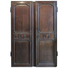 French Louis XIV Period Doors in Oak Handcrafted circa 1700 from Paris, France