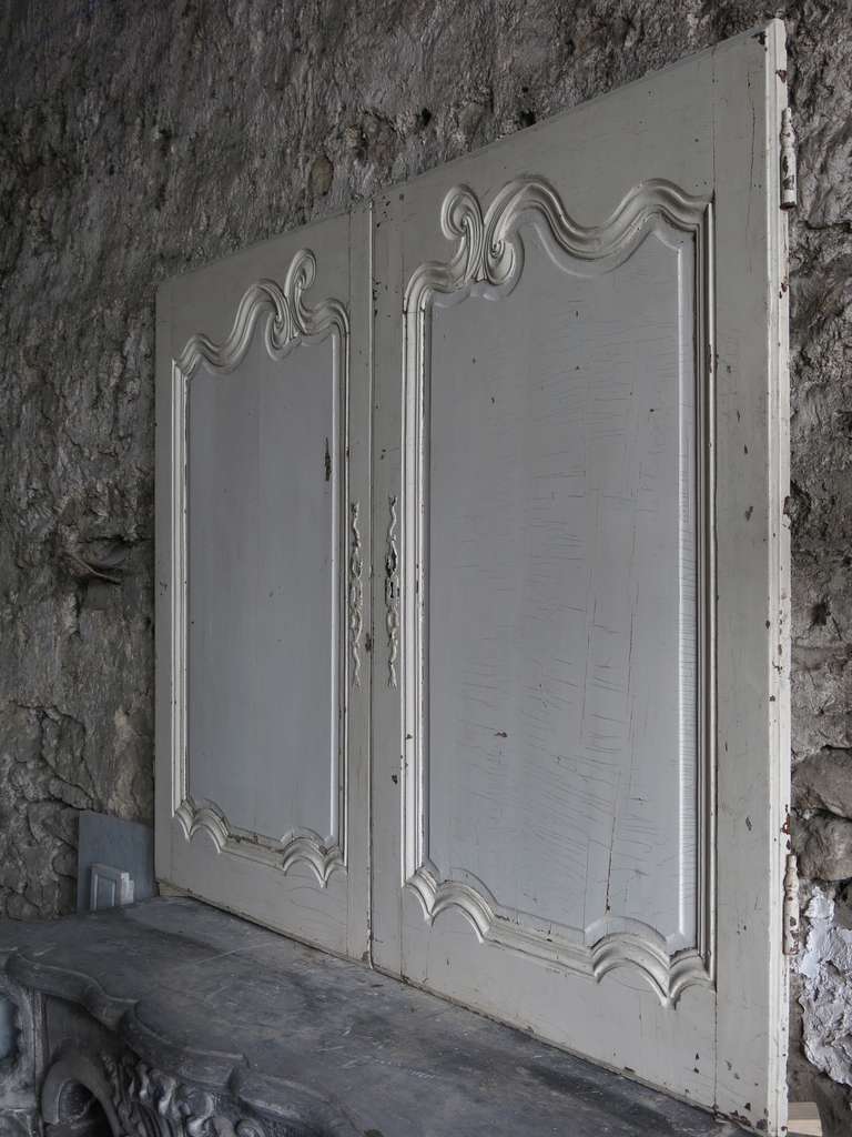 French Louis XV Period Doors in Oak circa 1730s France 1