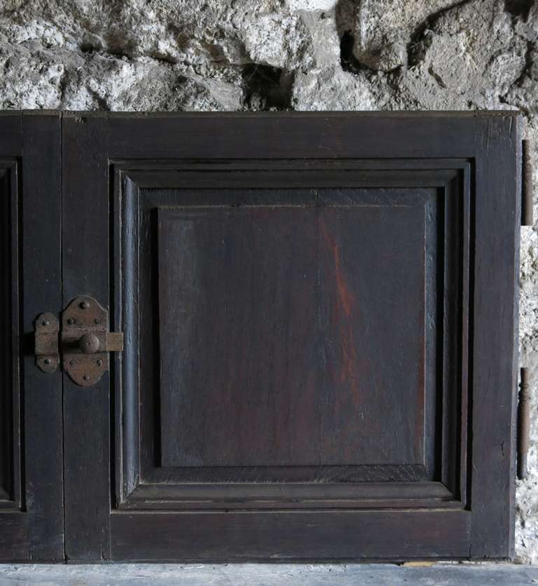 French Louis Philippe Two Door Cupboard in Oak circa 1830s France 4