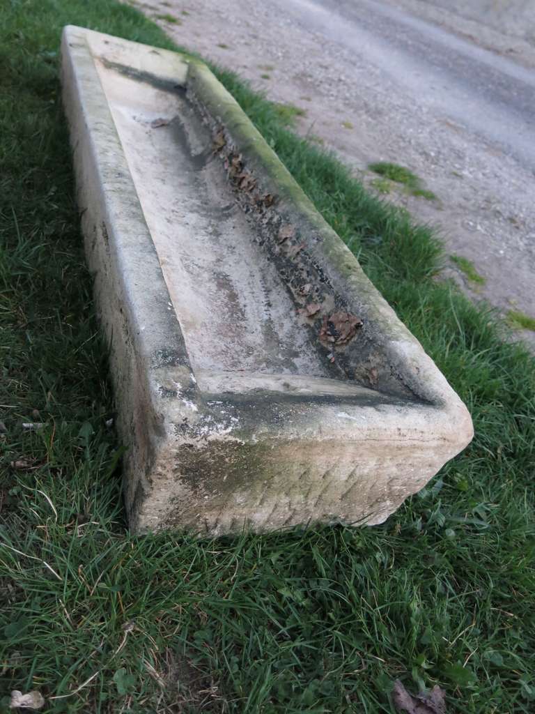 Hand-Carved French Ancient Trough in Stone, Handcrafted 18th Century, France