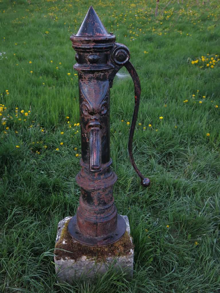 French Dragon Iron Water Pump circa 1850s from Paris, France In Good Condition In LOS ANGELES, CA