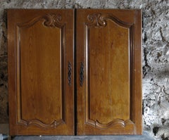 French Louis XV Period Cabinet-Doors in Oak, circa 1750 from France