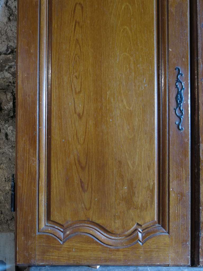 18th Century and Earlier French Louis XV Period Cabinet-Doors in Oak, circa 1750 from France For Sale