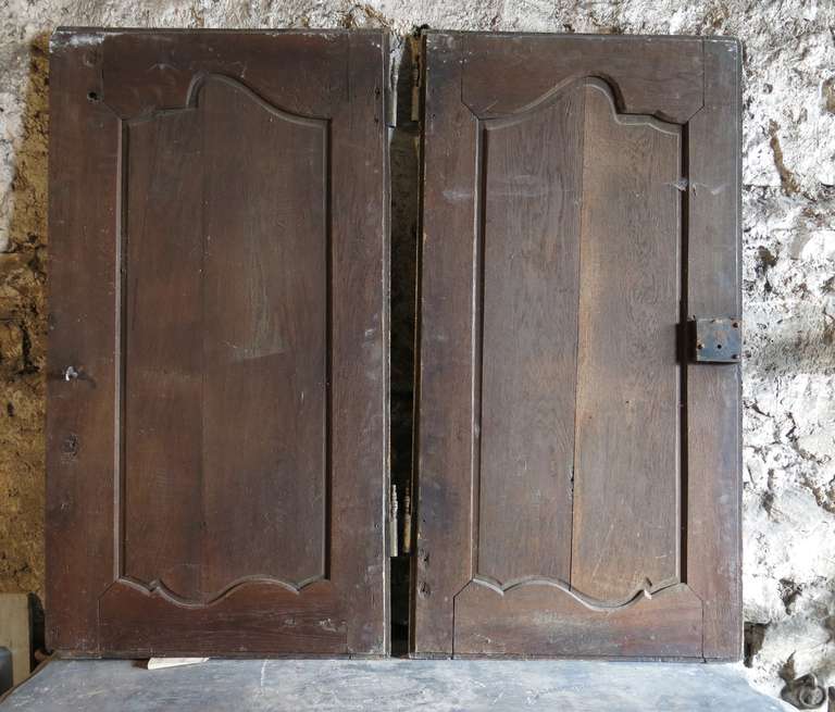 French Louis XV Period Cabinet-Doors in Oak, circa 1750 from France For Sale 2
