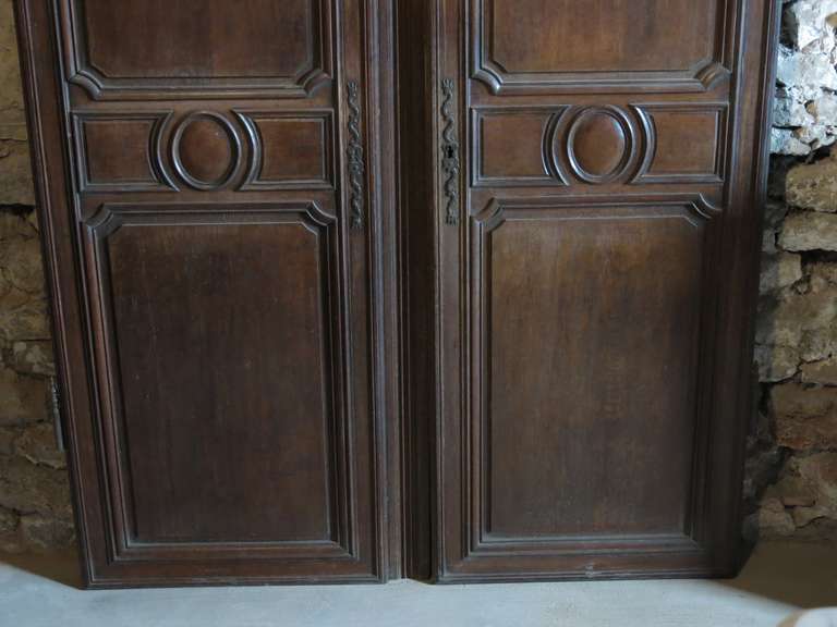18th Century and Earlier French Louis XIV Period Doors in Oak Handcrafted circa 1700 from Paris, France