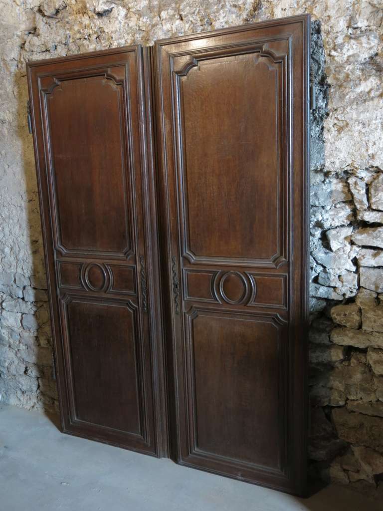 French Louis XIV Period Doors in Oak Handcrafted circa 1700 from Paris, France 3