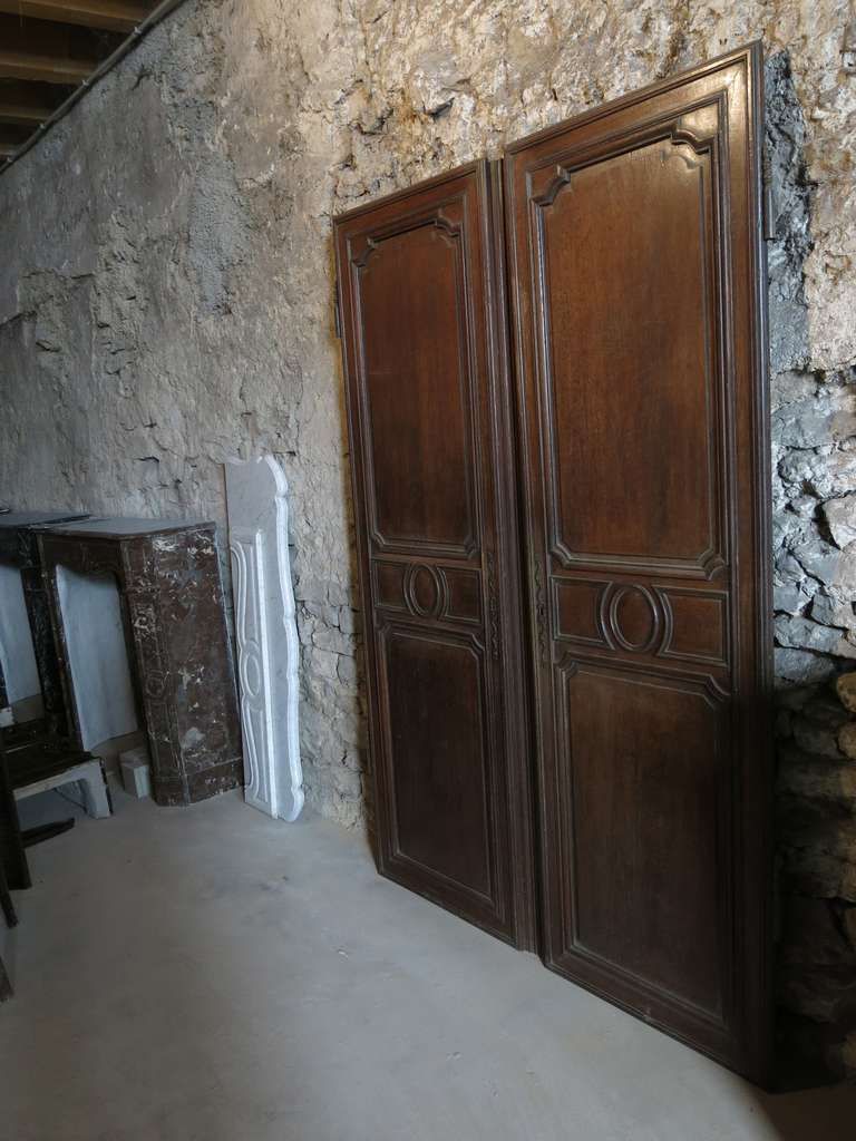 French Louis XIV Period Doors in Oak Handcrafted circa 1700 from Paris, France 4