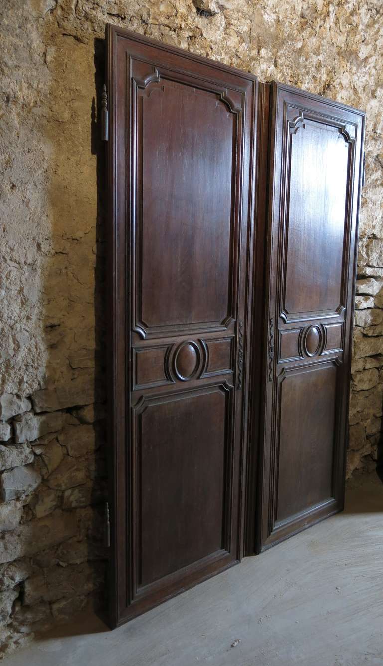 French Louis XIV Period Doors in Oak Handcrafted circa 1700 from Paris, France 5