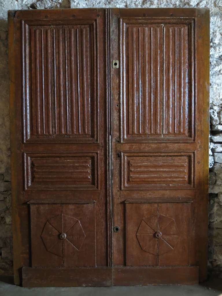 French Abbey Louis XIII Style Main-Entrance-Doors Oak circa 1700s France.'. 6