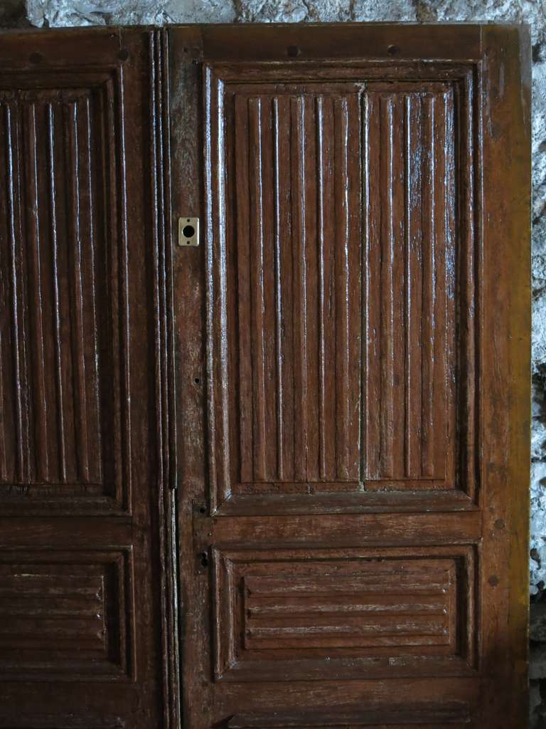 18th Century and Earlier French Abbey Louis XIII Style Main-Entrance-Doors Oak circa 1700s France.'.