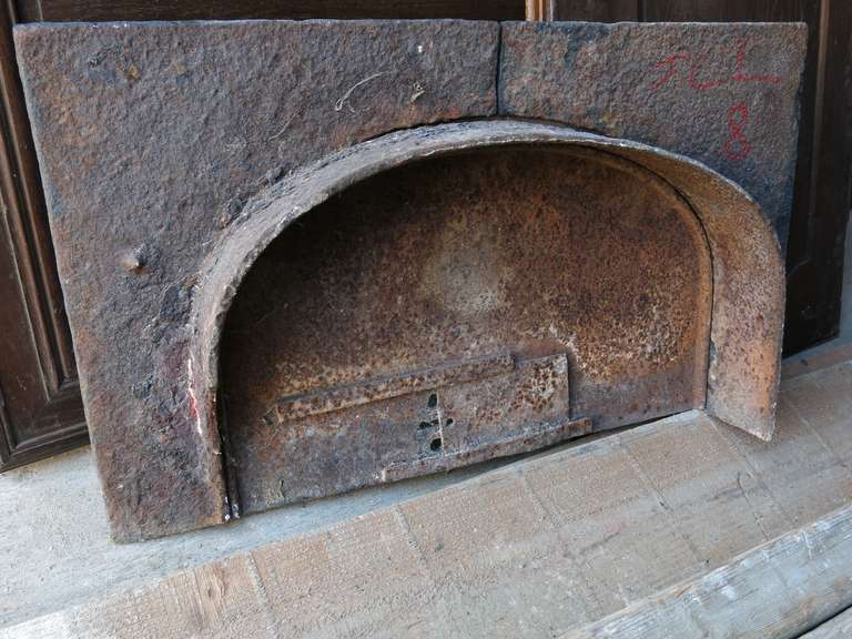 French Louis XIII Period Bread Oven Front Iron Handmade circa 1650s France 6