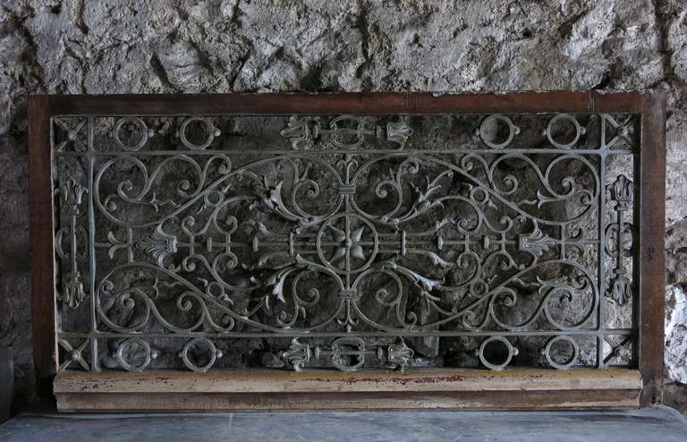 A French Chapel Window Handmade in Iron circa 1850 from France.
Surround is handmade in Oak (wood) from the same period.

More infos on demand.
.'.