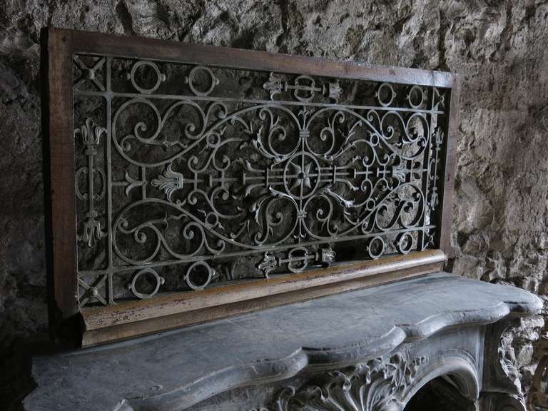 French Chapel Window Handmade in Iron Circa 1850 France.'. In Good Condition In LOS ANGELES, CA