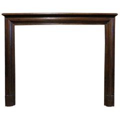 French Louis XIII Fireplace "A Cadre" in Oak Handcrafted 19th Century, France