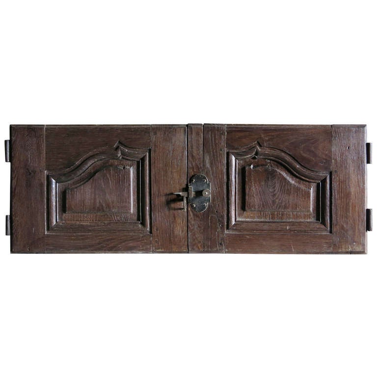French Louis XV Period Cupboard Hand Carved in Wood Oak 18th Century France For Sale