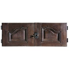 French Louis XV Period Cupboard Hand Carved in Wood Oak 18th Century France