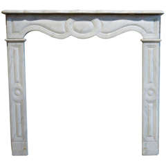French Louis XV Style Marble Fireplace Handcrafted circa 1870 France