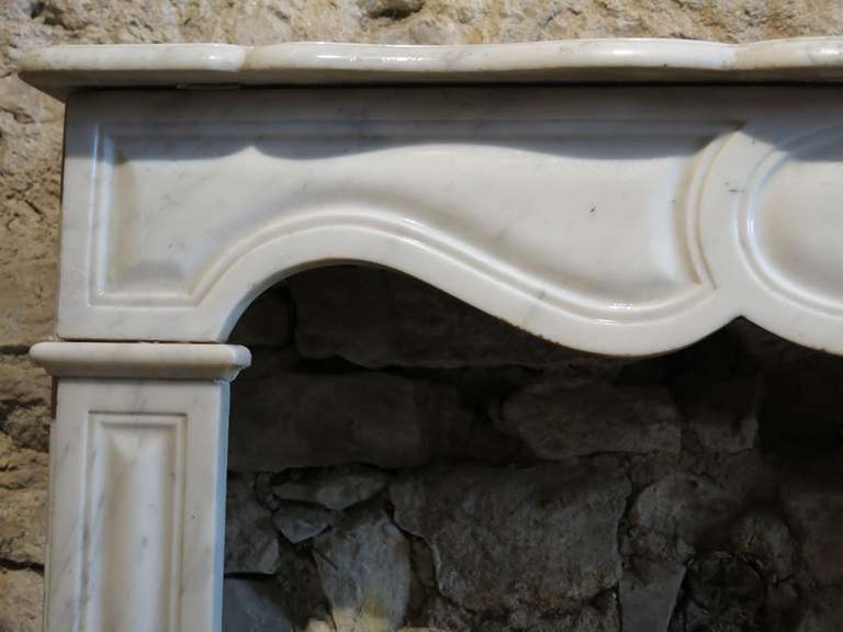 French Louis XV Style Marble Fireplace Handcrafted circa 1870 France 5