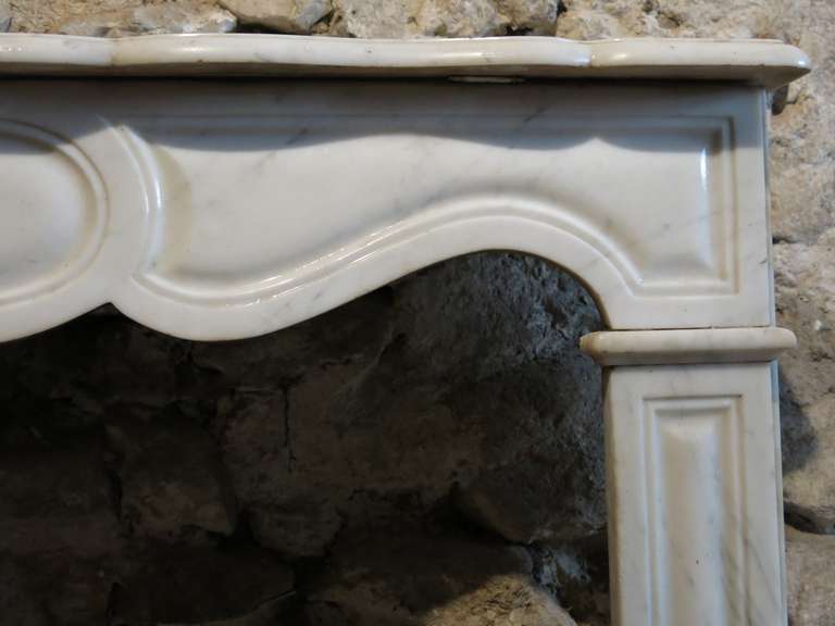 French Louis XV Style Marble Fireplace Handcrafted circa 1870 France 6