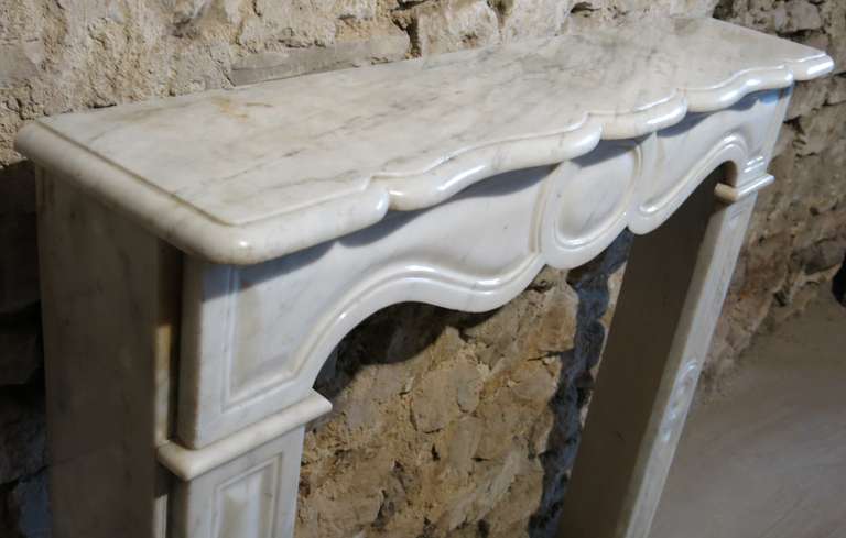 French Louis XV Style Marble Fireplace Handcrafted circa 1870 France 3