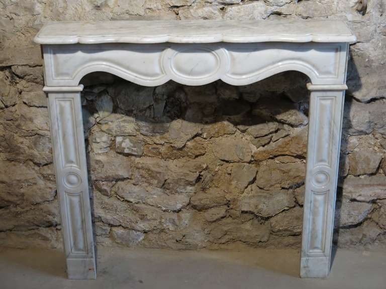 French Louis XV Style Marble Fireplace Handcrafted circa 1870 France 1
