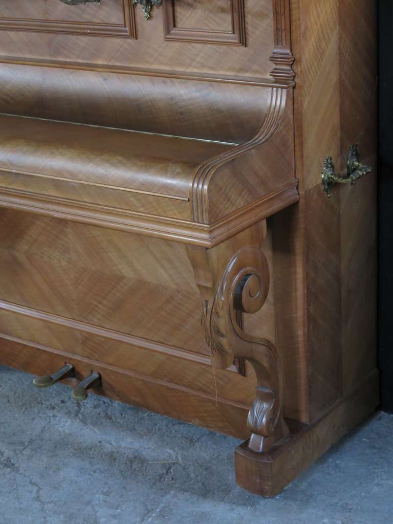French Antique Piano Signed 