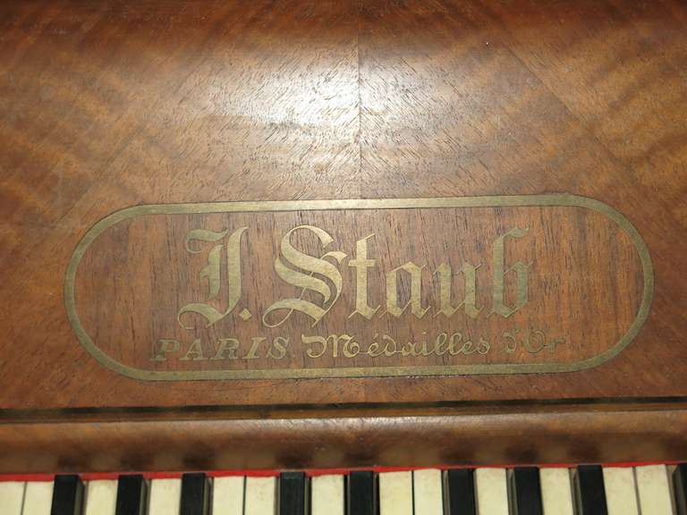 French Antique Piano Signed 